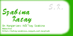 szabina katay business card